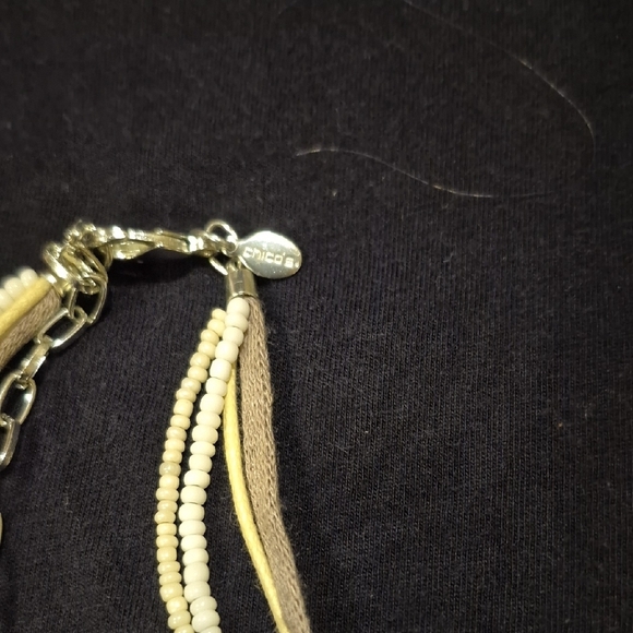 Chico's Gold and Cream Multi-Strand Necklace - Picture 2 of 2